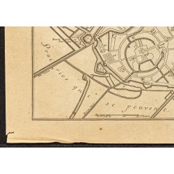 Gravure de 1705 - Plan ancien de Bergues - 4