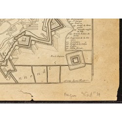 Gravure de 1705 - Plan ancien de Bergues - 5