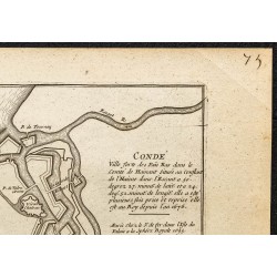 Gravure de 1695 - Plan ancien de Condé-sur-l'Escaut - 3