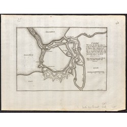 Gravure de 1695 - Plan ancien de Condé-sur-l'Escaut - 1