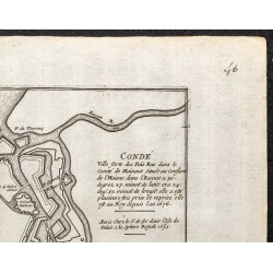 Gravure de 1695 - Plan ancien de Condé-sur-l'Escaut - 3