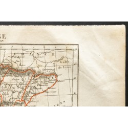 Gravure de 1843 - Carte de l'Espagne - 3