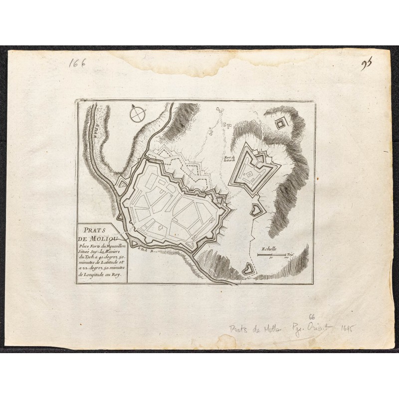 Gravure de 1695 - Plan ancien de Prats-de-Mollo - 1