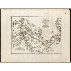 Gravure de 1694 - Carte du Canal de l'Eure - 1