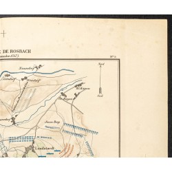 Gravure de 1888 - Bataille de Rosbach - 3