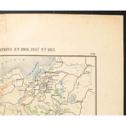 Gravure de 1886 - Campagnes de Napoléon en 1806, 1807 et 1813 - 3