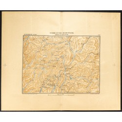 Gravure de 1886 - Défense du Tyrol en 1866 - 1