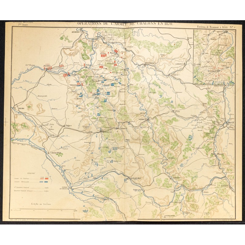 Gravure de 1887 - Guerre de 1870 dans l'est - 1