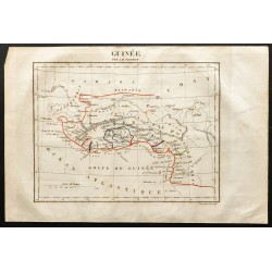 Gravure de 1843 - Carte de la Guinée - 1