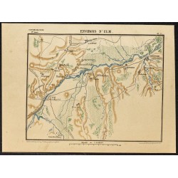 Gravure de 1887 - Environs d'Ulm en Allemagne - 1