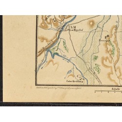 Gravure de 1887 - Environs d'Ulm en Allemagne - 4