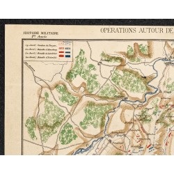 Gravure de 1887 - Batailles autour de Ratisbonne - 2