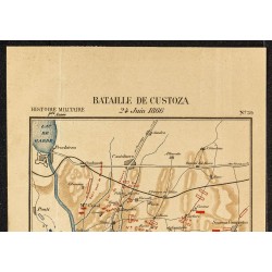 Gravure de 1886 - Bataille de Custoza de 1866 - 2