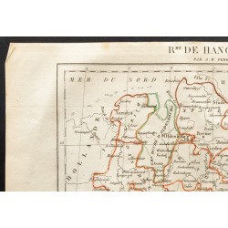 Gravure de 1843 - Carte du Royaume de Hanovre - 2