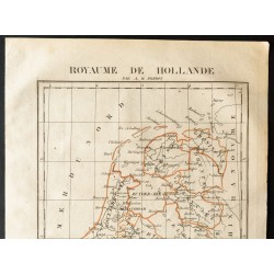 Gravure de 1843 - Carte de la Hollande - 2