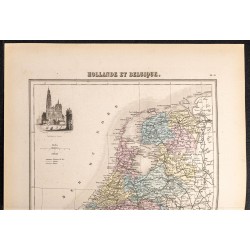 Gravure de 1884 - Hollande et Belgique - 2