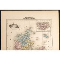 Gravure de 1884 - Danemark, Islande et îles Féroé - 2