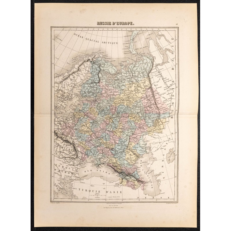 Gravure de 1884 - Russie d'Europe - 1