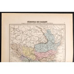 Gravure de 1884 - Péninsule des Balkans - 2