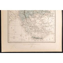 Gravure de 1884 - Péninsule des Balkans - 3