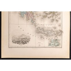 Gravure de 1884 - Carte de la Grèce - 3