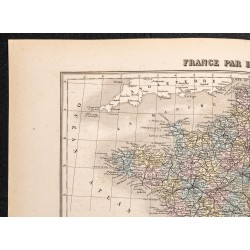 Gravure de 1884 - France par départements - 2