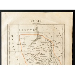 Gravure de 1843 - Carte de la Nubie - 2
