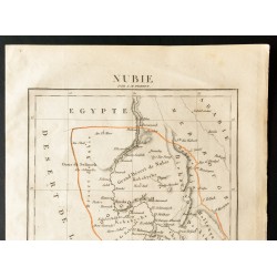 Gravure de 1843 - Carte de la Nubie - 2