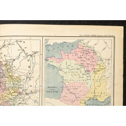 Gravure de 1896 - Carte de France - 3