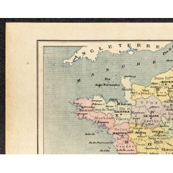 Gravure de 1896 - Divisions militaires de la France - 2