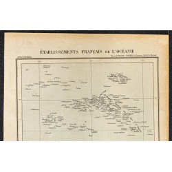 Gravure de 1896 - Établissements français de l'Océanie - 2