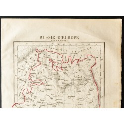 Gravure de 1843 - Carte de la Russie occidentale - 2
