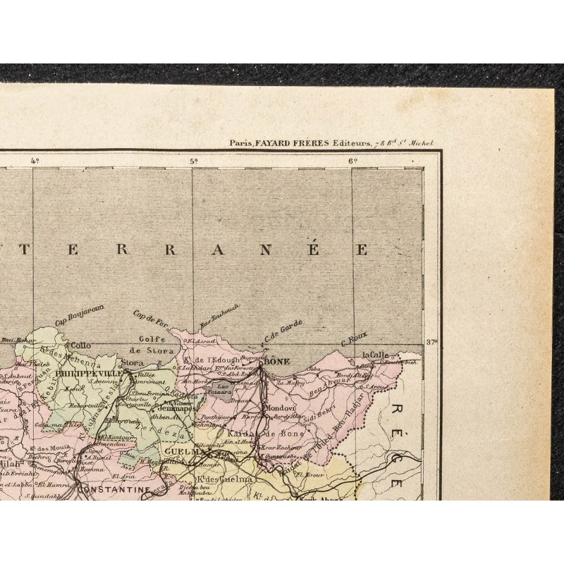 Carte Géographique Originale – Département De Constantine – Algérie Française – 1896