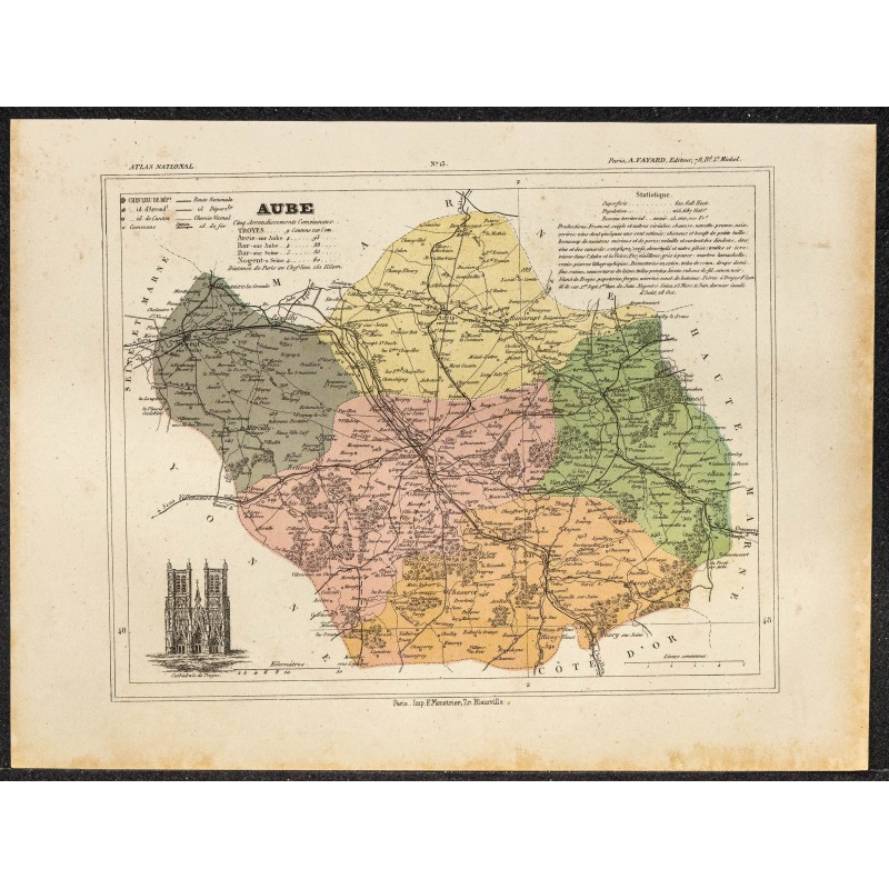 Gravure de 1896 - Département de l'Aube - 1