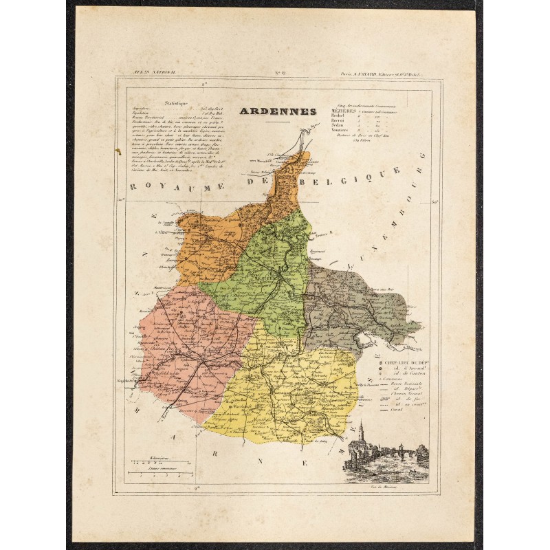 Gravure de 1896 - Département des Ardennes - 1