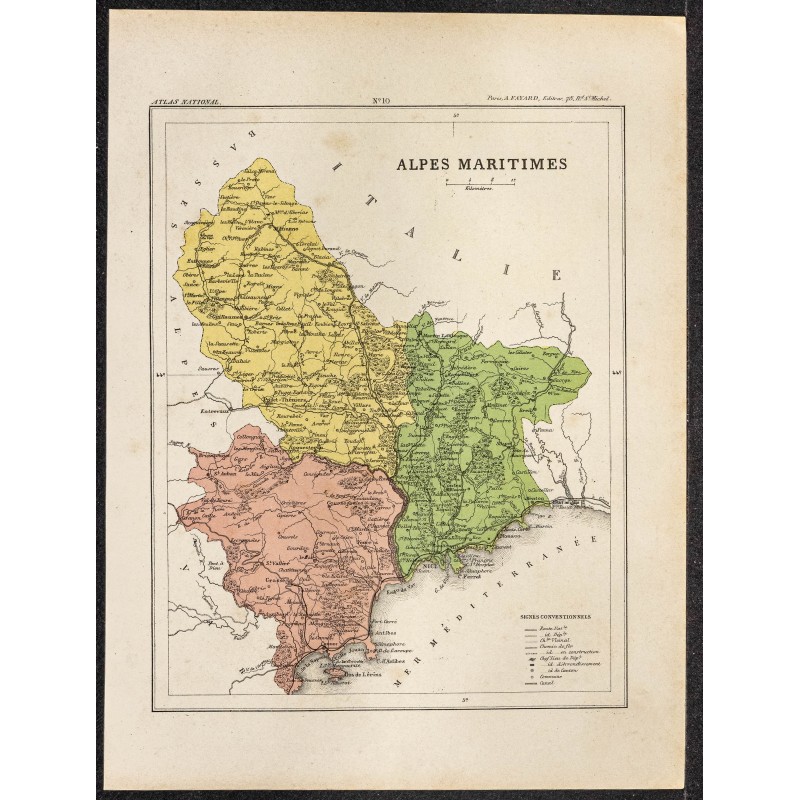 Gravure de 1896 - Département des Alpes-Maritimes - 1