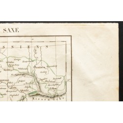Gravure de 1843 - Carte du Royaume de Saxe - 3