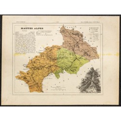 Gravure de 1896 - Département des Hautes-Alpes - 1