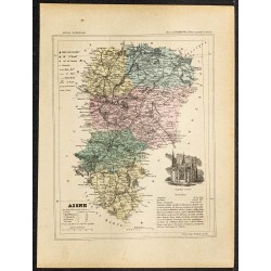 Gravure de 1896 - Département de l'Aisne - 1