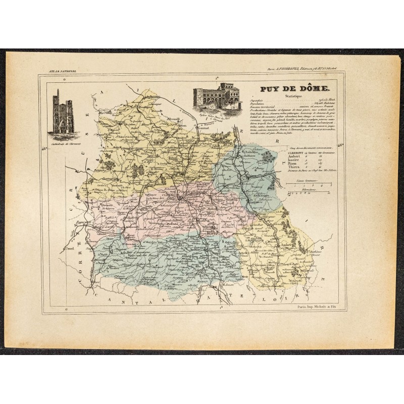 Gravure de 1896 - Département du Puy De Dôme - 1