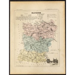 Gravure de 1896 - Département de la Mayenne - 1