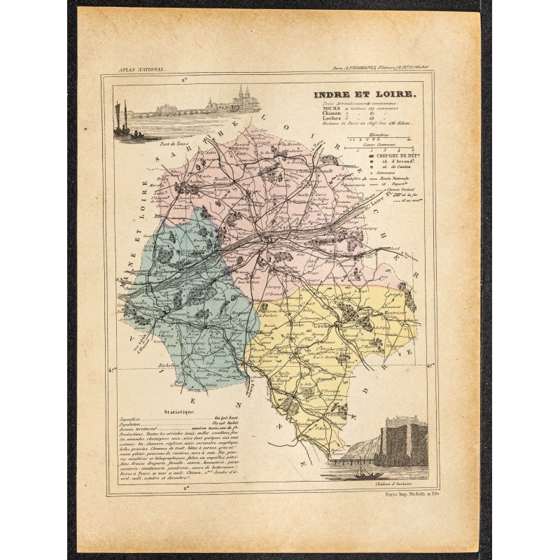 Gravure de 1896 - Département de l'Indre - 1