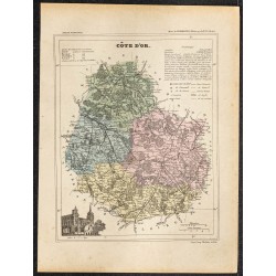 Gravure de 1896 - Département de la Côte d'Or - 1