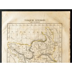 Gravure de 1843 - Carte de la Turquie d'Europe - 2