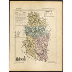 Gravure de 1896 - Département de la Meuse - 1