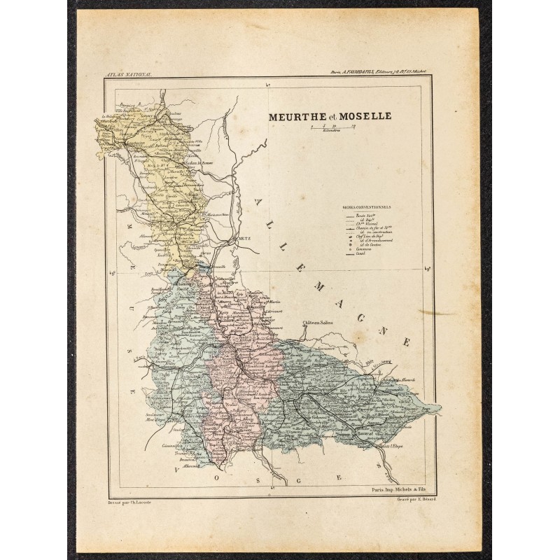 Gravure de 1896 - Département Meurthe-et-Moselle - 1