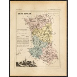 Gravure de 1896 - Département des Deux Sèvres - 1