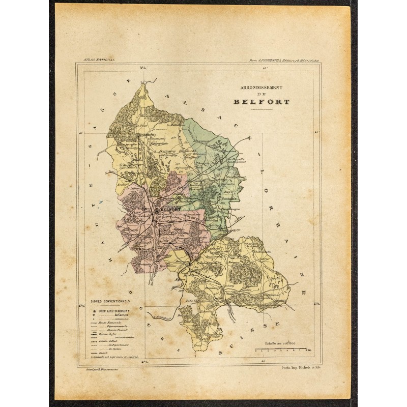 Gravure de 1896 - Département Territoire de Belfort - 1