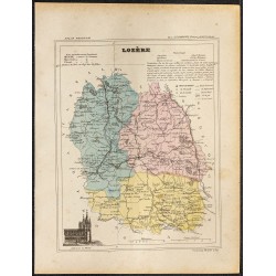 Gravure de 1896 - Département de Lozère - 1