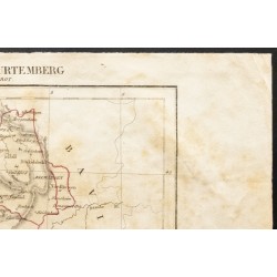 Gravure de 1843 - Carte du Royaume de Wurtemberg - 3